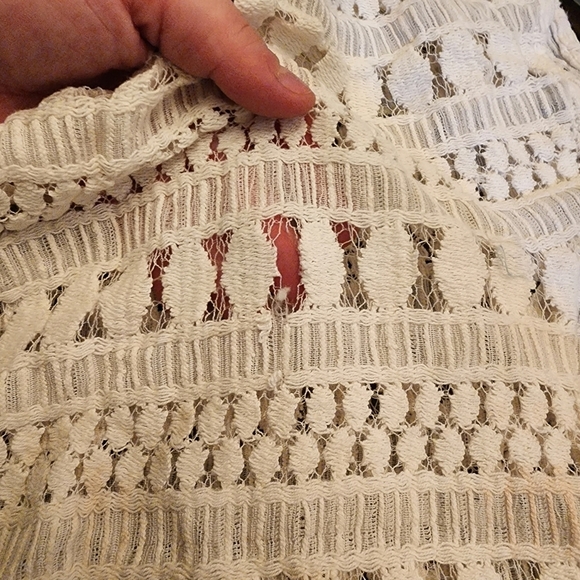 Stella & Dot Kids Crochet Coverup Off White Sheer One Size - Picture 12 of 12